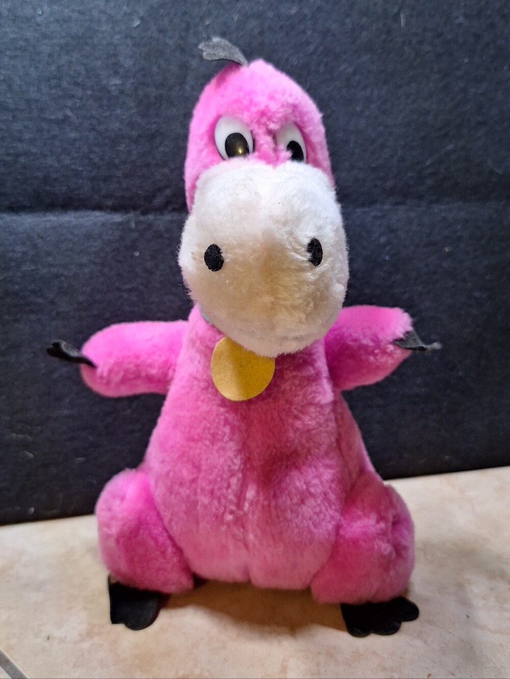 Nanco 9" Pink Dino The Dinosaur Flintstones Standing Carnival Arcade Prize 1989
